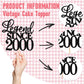Rssta i Cake Topper Glitter 25th Birthday Decoration Black