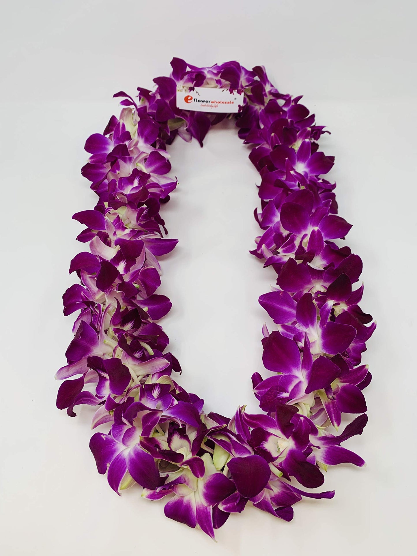 Fresh Hand Made Dendrobium Orchid Lei Purple