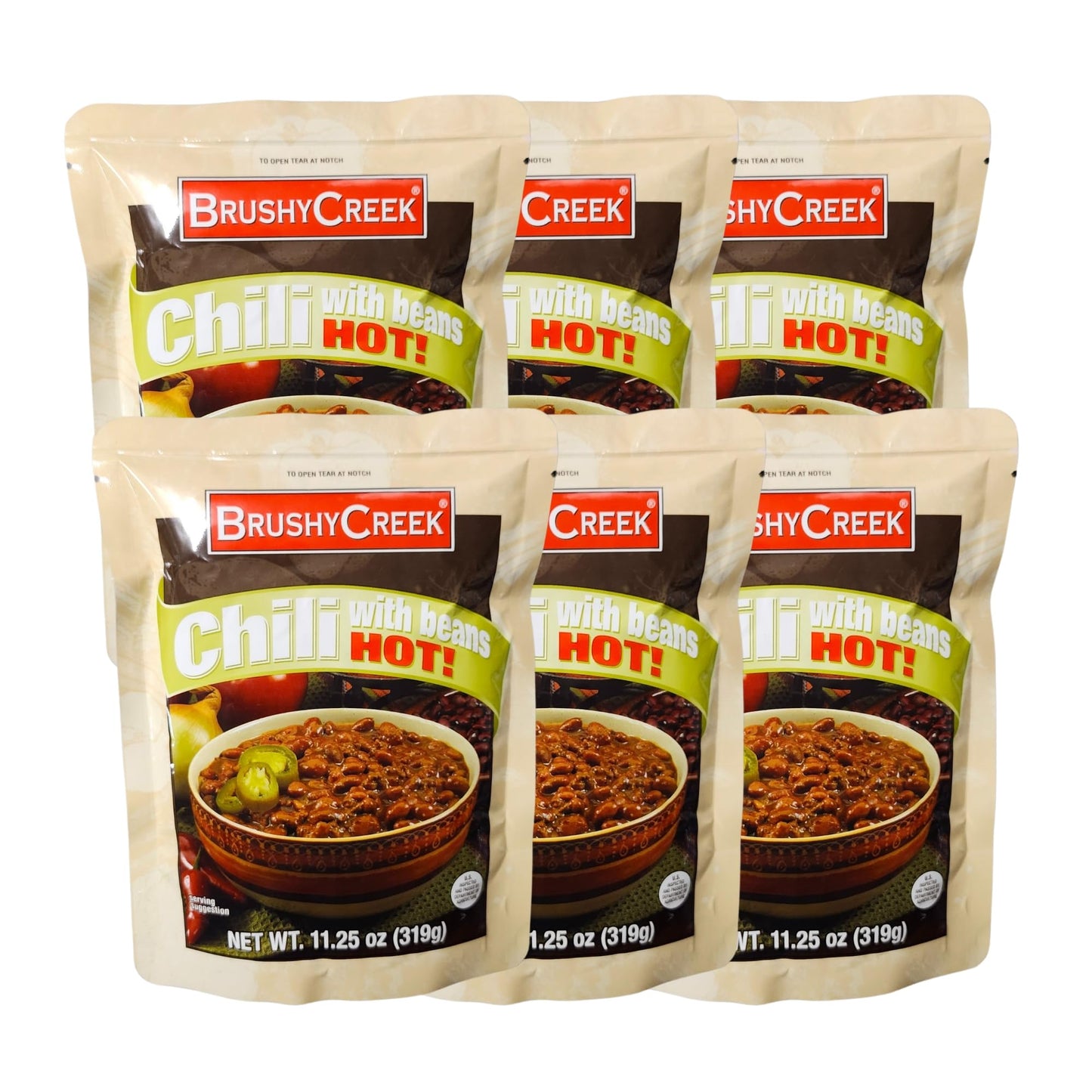 Generic Hot Chili with Beans, 11.25 oz, Pack of 6 - Flavorful and Convenient Canned Chili