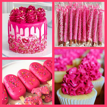 Oil Based Food Coloring For Chocolate, 20Ml Edible Hot Pink Oil Based Food Coloring Gel For Cake Decorating, Sugar, Candy Melts,