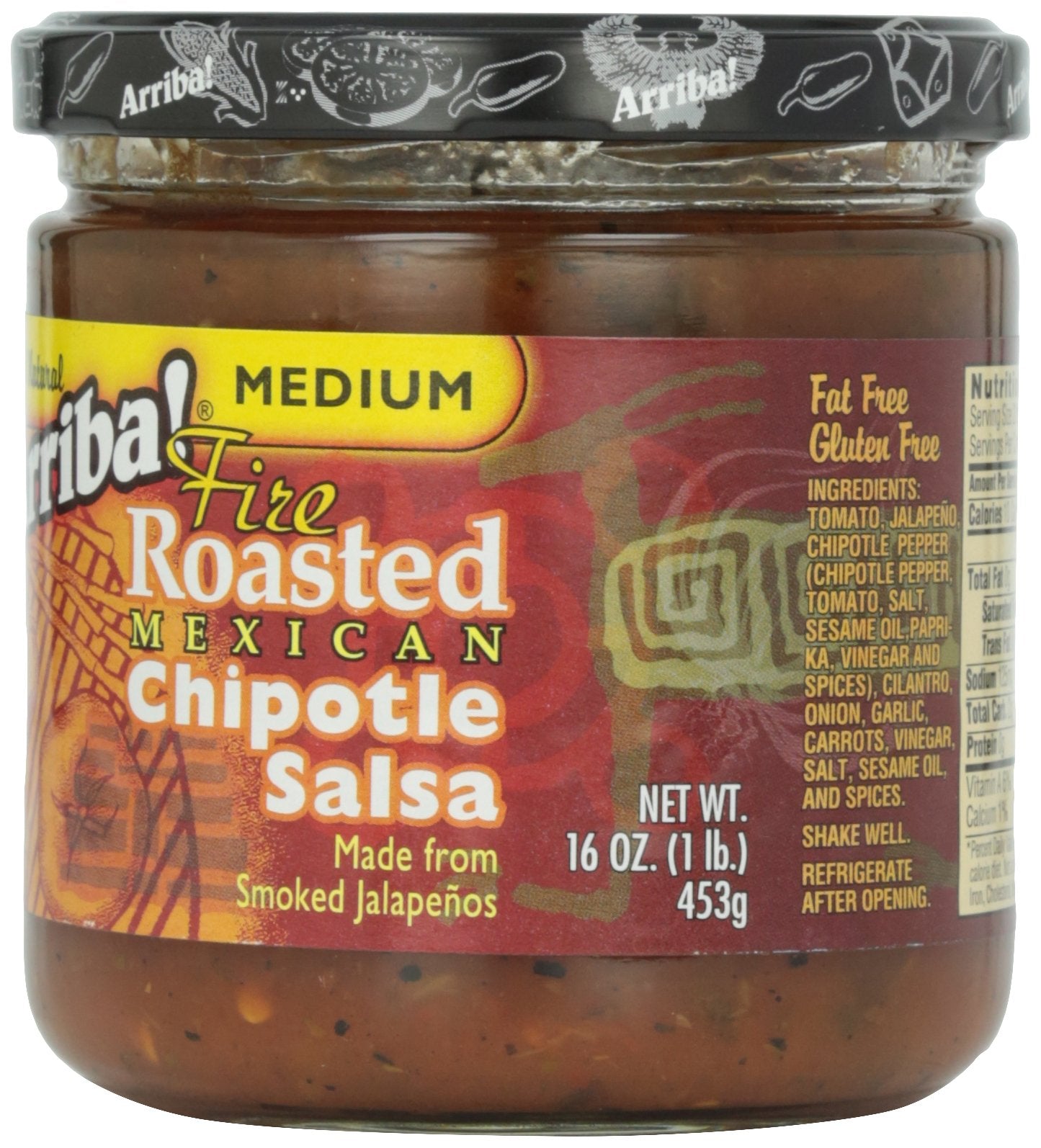 Arriba! Chipotle Salsa, 16-Ounce Glass (Pack Of 6)