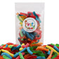 Firstchoicecandy Sweet & Sour Gummy Worms, Multi Flavors And Solid Colors (2 Pound, Super Fruit Mix)