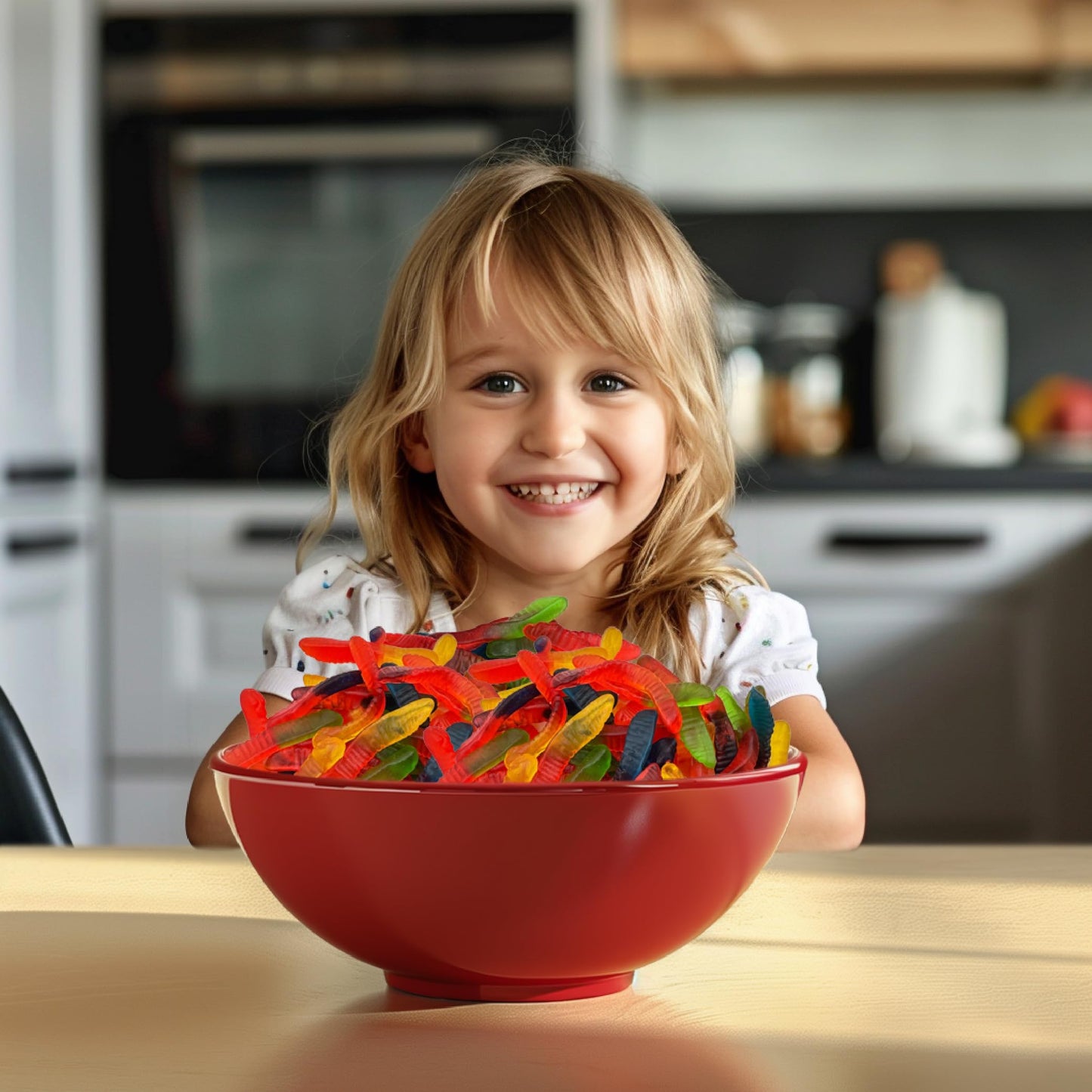 Gummy Worms Candy - Made With Real Fruit Juice - 2-Pound Bag