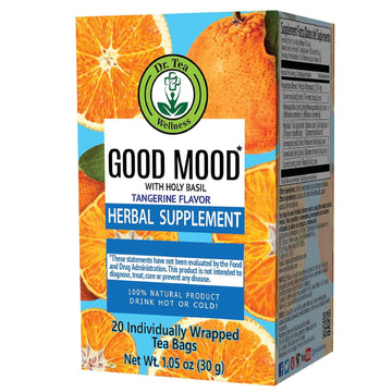 Dr. Tea Good Mood Tea With Holy Basil - Tangerine Flavor - 20 Tea Bags