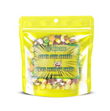 Super Sour Freeze Dried Rainbow Candy Freeze Dried Sour Skittles Candy 3Oz Package. Very Sour Freeze Dried Candy. Unique, Weird