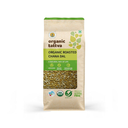 Organic Tattva, Organic Roasted Chana Dal, 500G | 100% Vegan, Gluten Free And No Additives