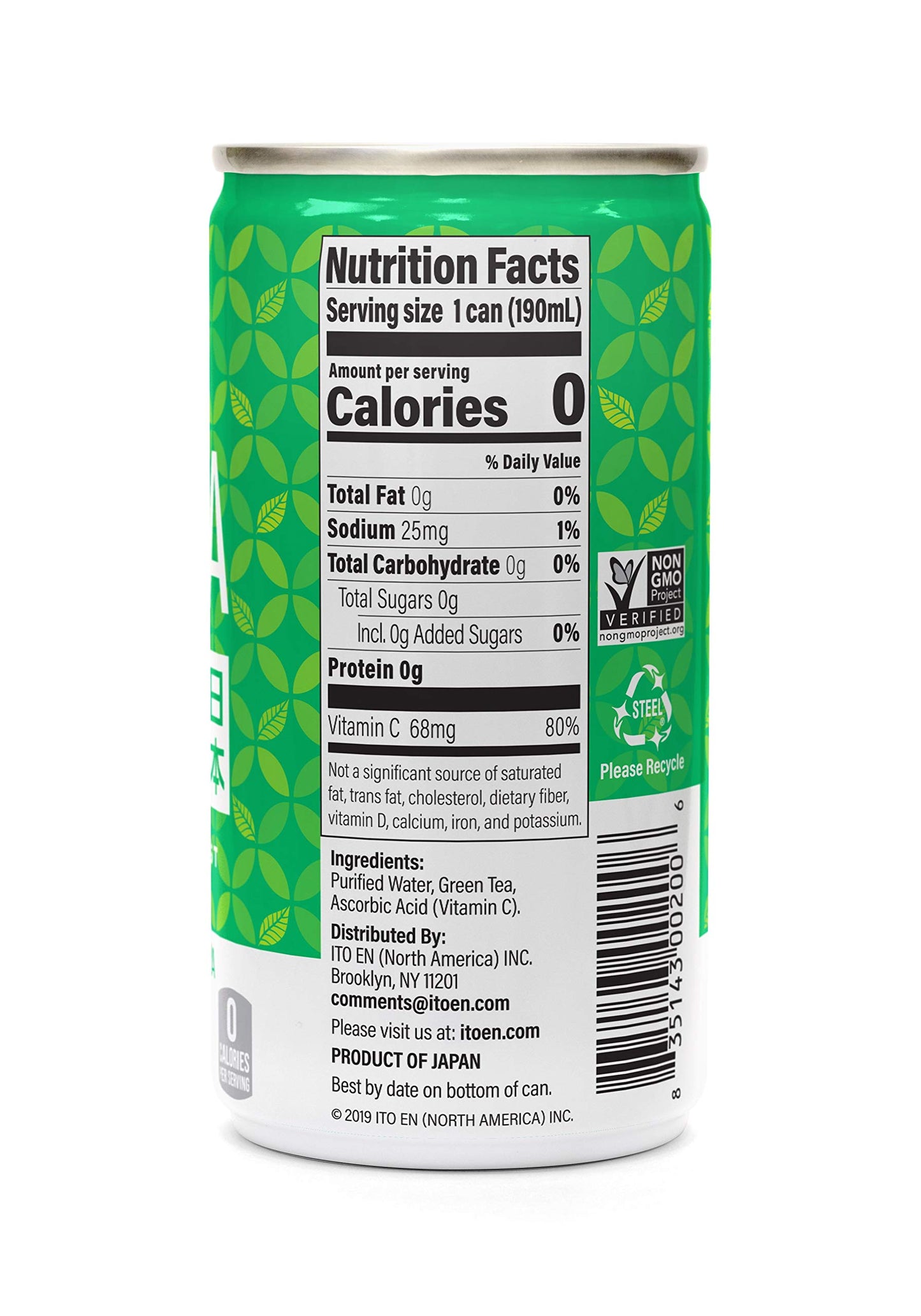ITO EN Sencha Shot Green Tea, Unsweetened, 6.4 Fl Oz, Pack of 30, Multi Color