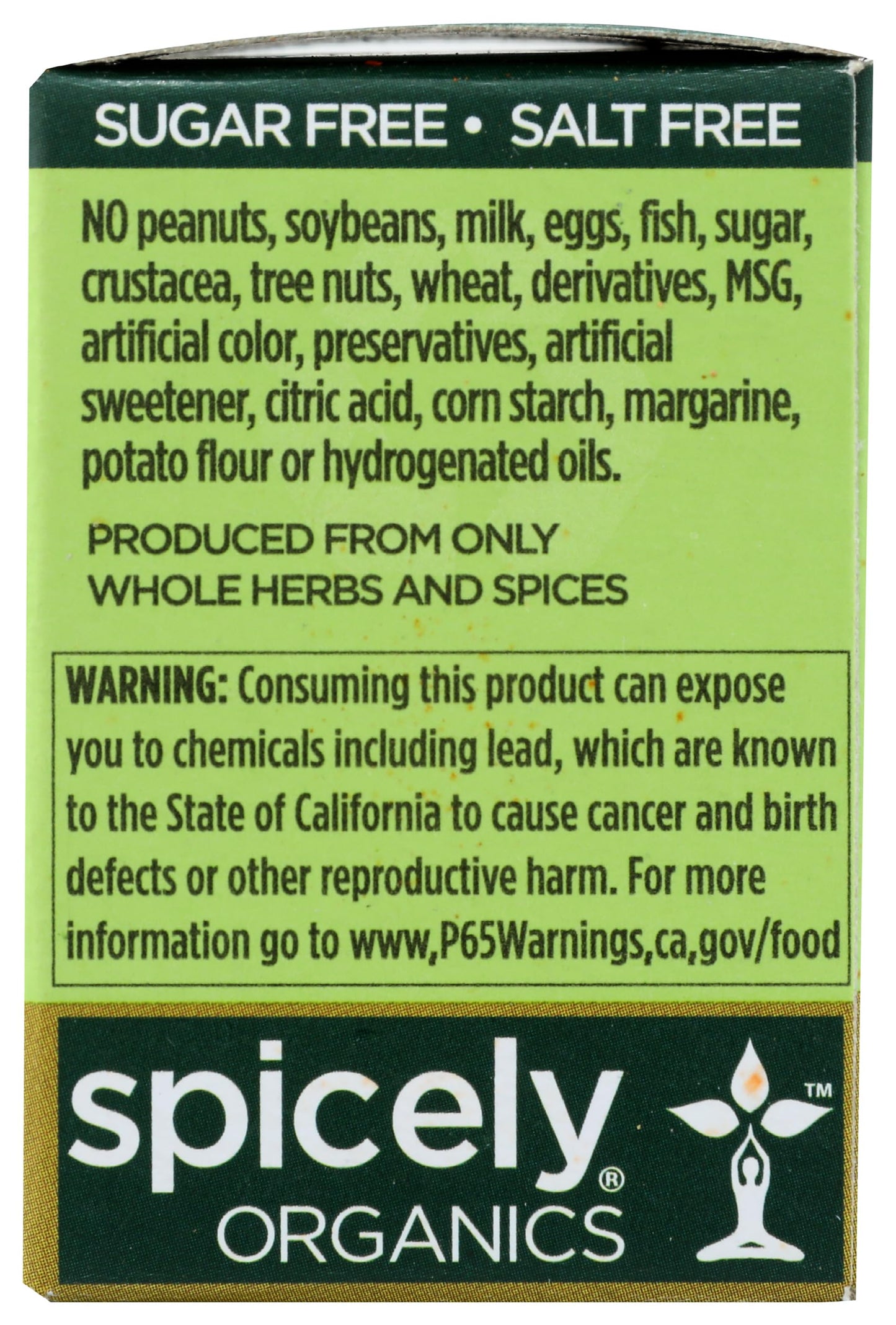 Spicely, Organic Salt Free Taco Seasoning, 0.45 Ounce