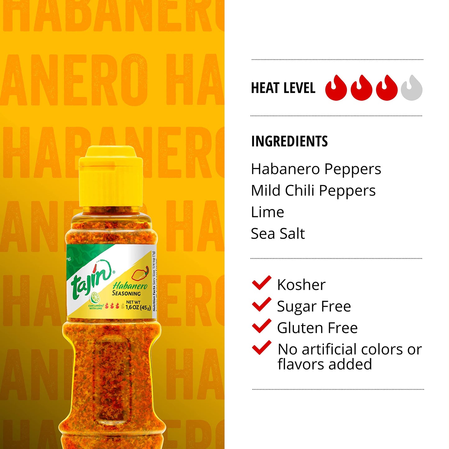 Tajin Habanero Seasoning 1.6 oz (Pack of 24)