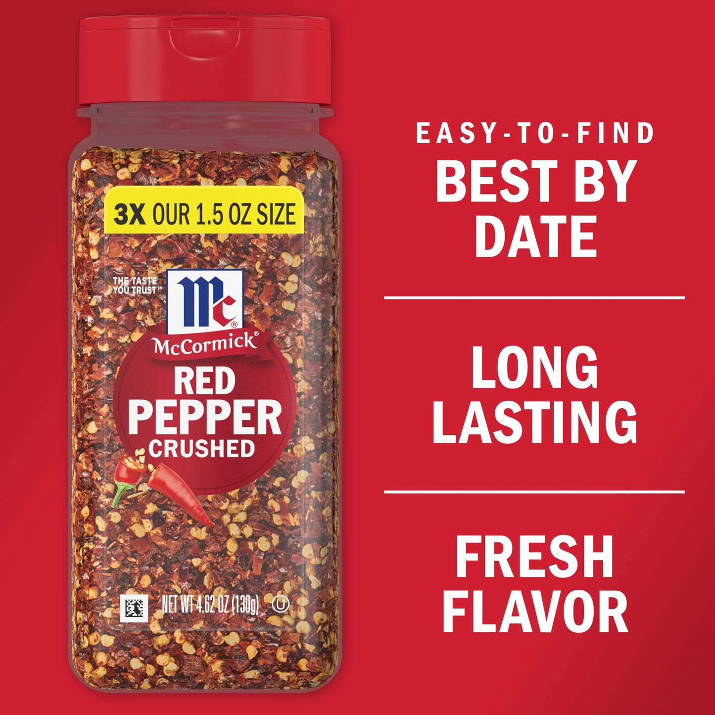 Mccormick Crushed Red Pepper, 4.62 Oz