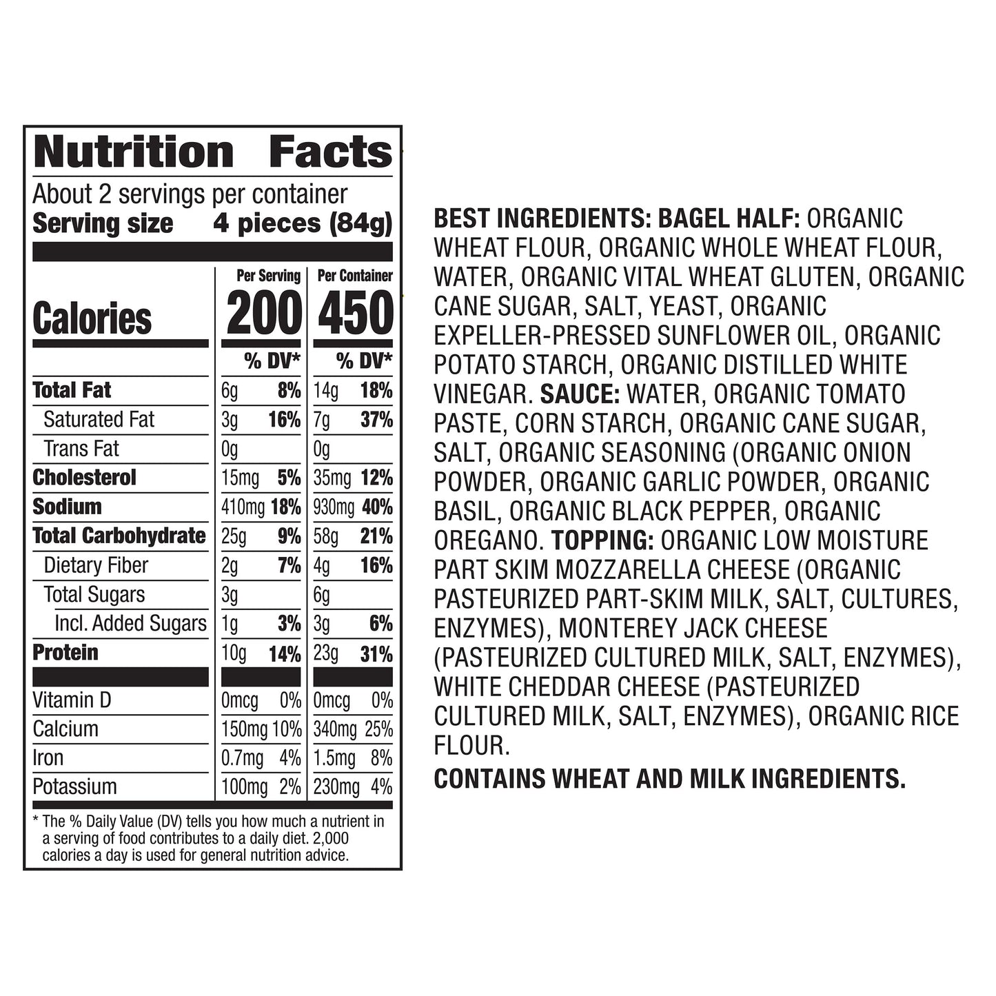 Annies Frozen Mini Pizza Bagels, Three Cheese, Snacks, 9 Ct, 6.65 oz
