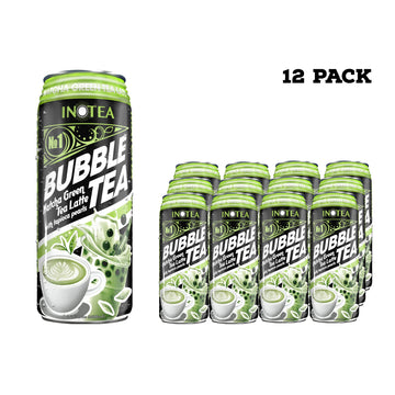 HYOJATEM Bubble Tea Pack of 12 Cans - 5 Flavors: Brown Sugar, Taro, Honeydew, Banana, Matcha Latte - 16.6oz Each
