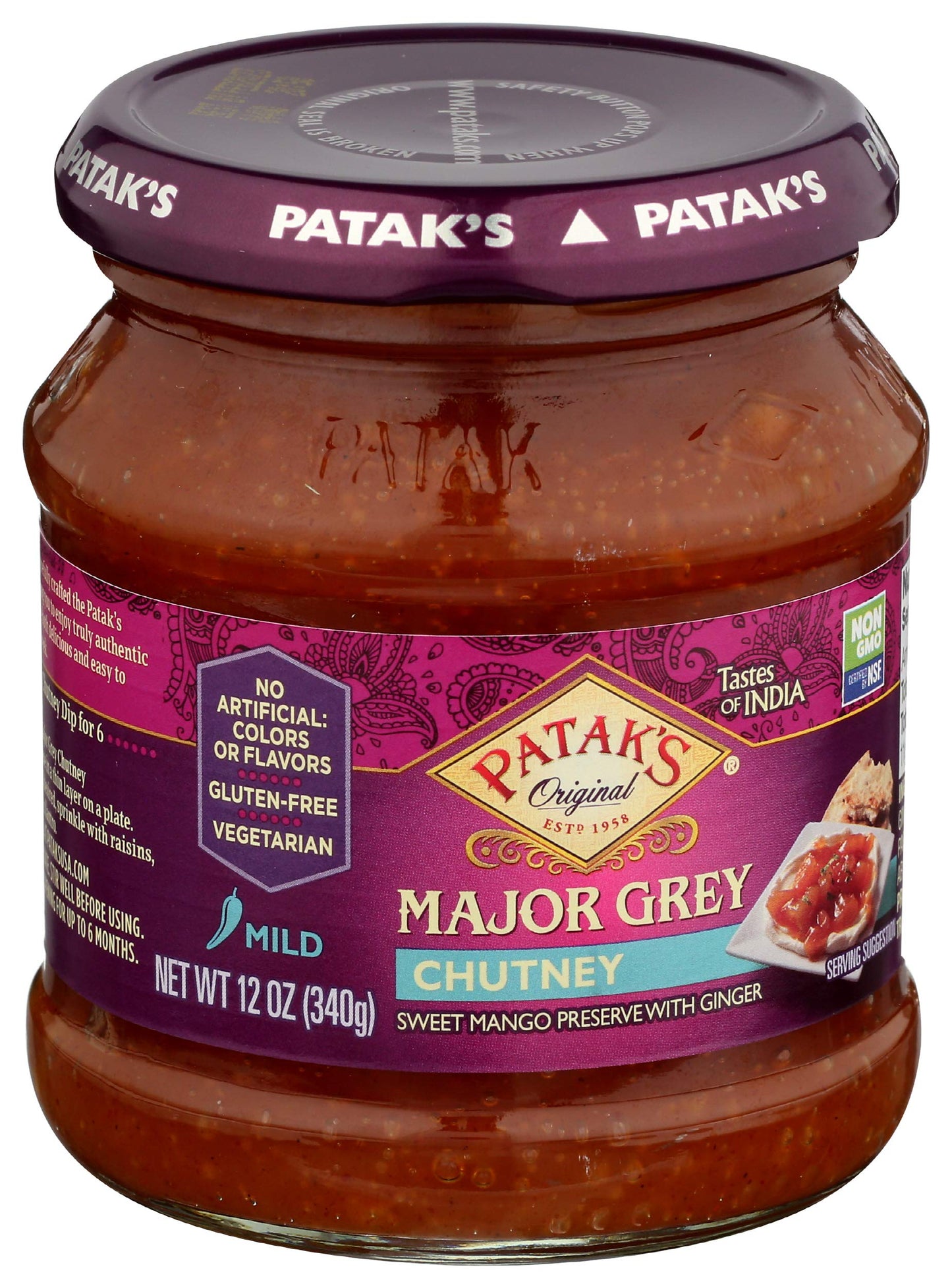 Patak's Major Grey Chutney, 12 Fl Oz