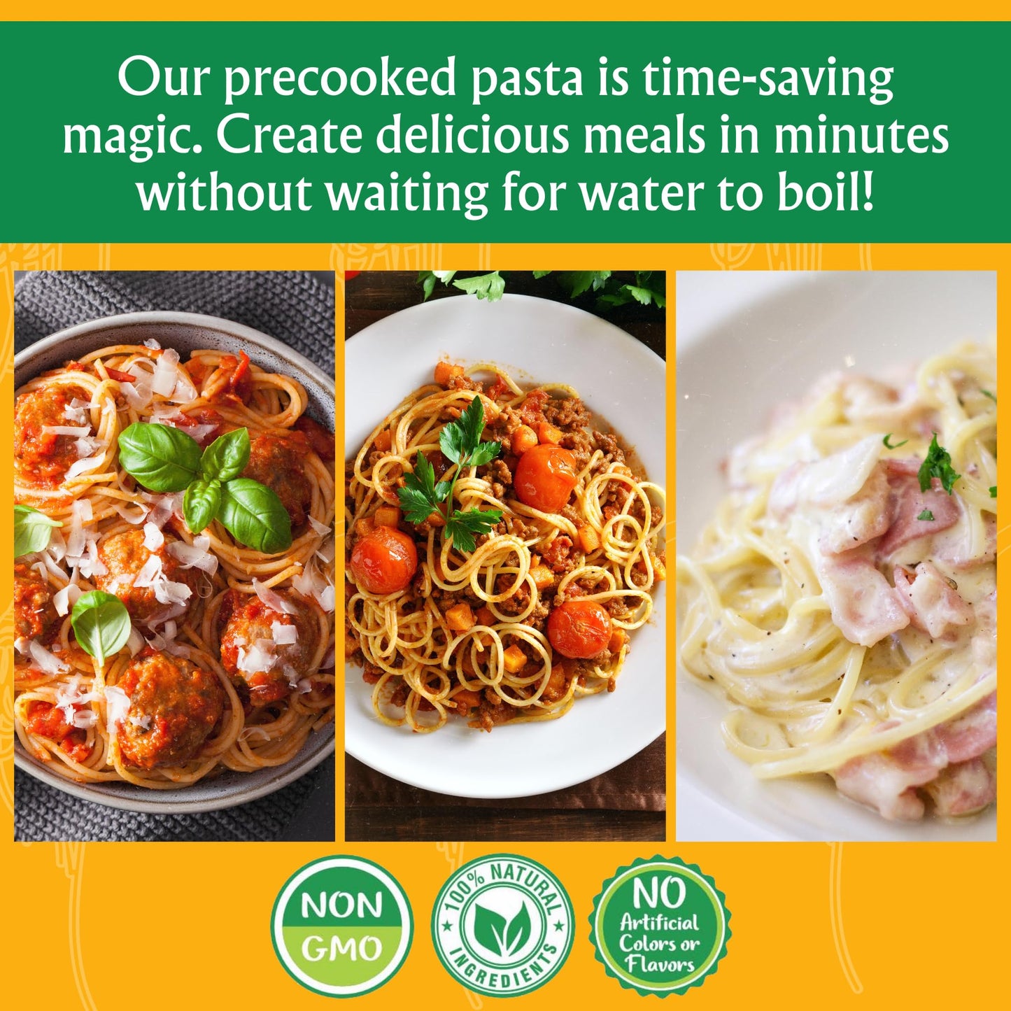 PASTA ZING Spaghetti Pasta | Fully Cooked, Ready in 60 Seconds | 7.05 Ounce Pack of 7 | Easy Microwave Meals for Dinner