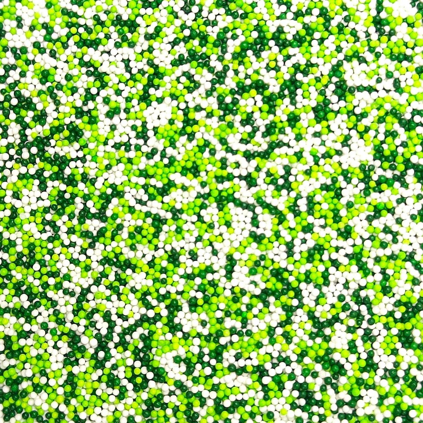Homipooty Nonpareils Sprinkles Edible Green White Pearl Sugar 110g 2mm Mini Pearls for Cakes Cupcakes Ice Cream Decorations