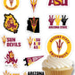 Arizona State Cupcake Toppers (24 Pcs) Arizona State Party Supplies For Football, Birthday Gift, Graduation Party Decorations (A