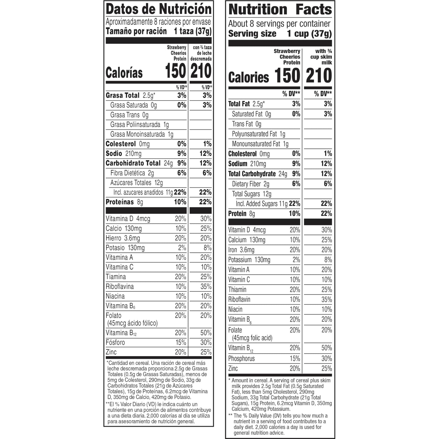 Cheerios Protein Cereal, Strawberry, 8G Protein, Large Size, 11.2 Oz