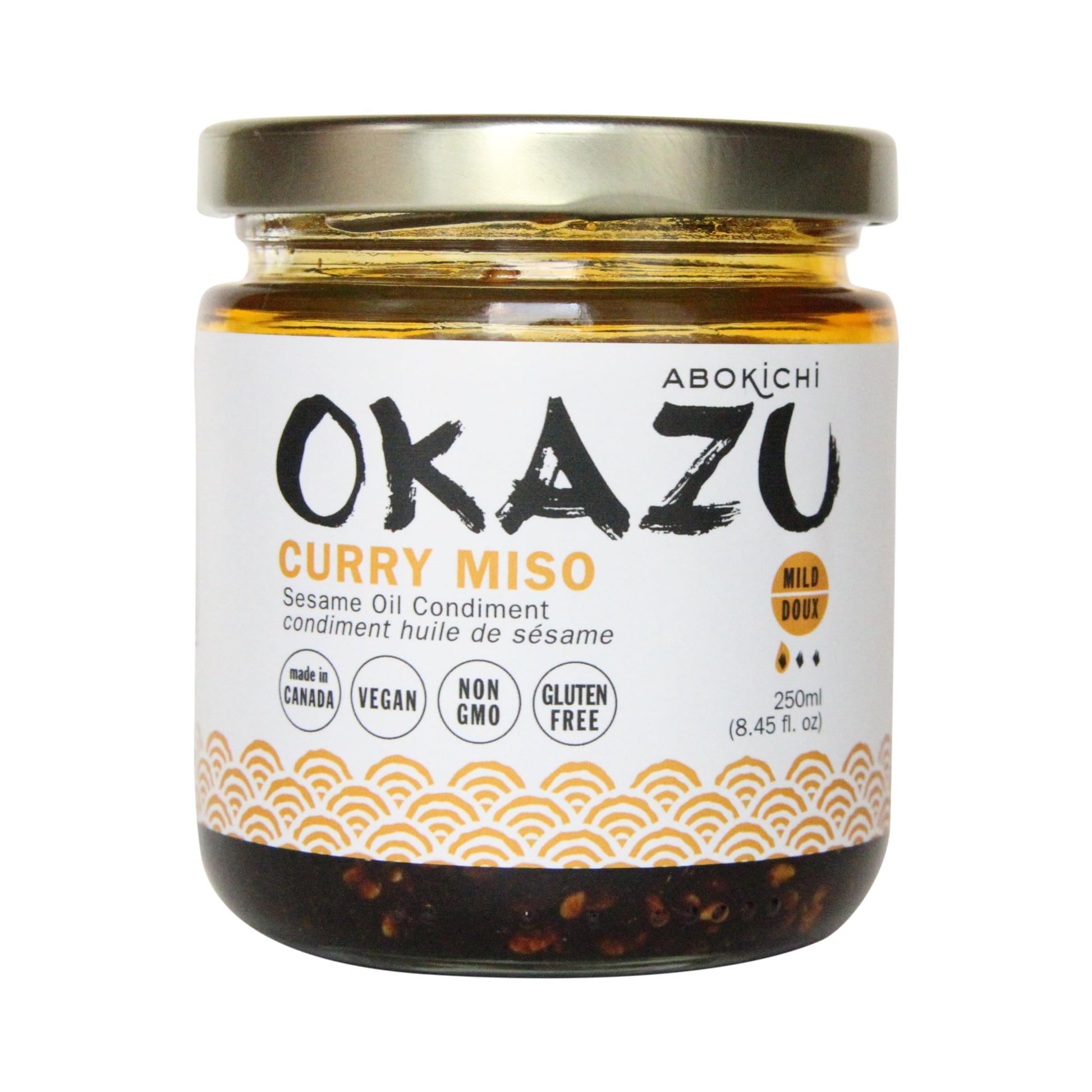 OKAZU Japanese Chili Oil - Curry Miso - Umami-Rich Chili Crisp Handcrafted in North America by Abokichi - All Natural, Vegan, No