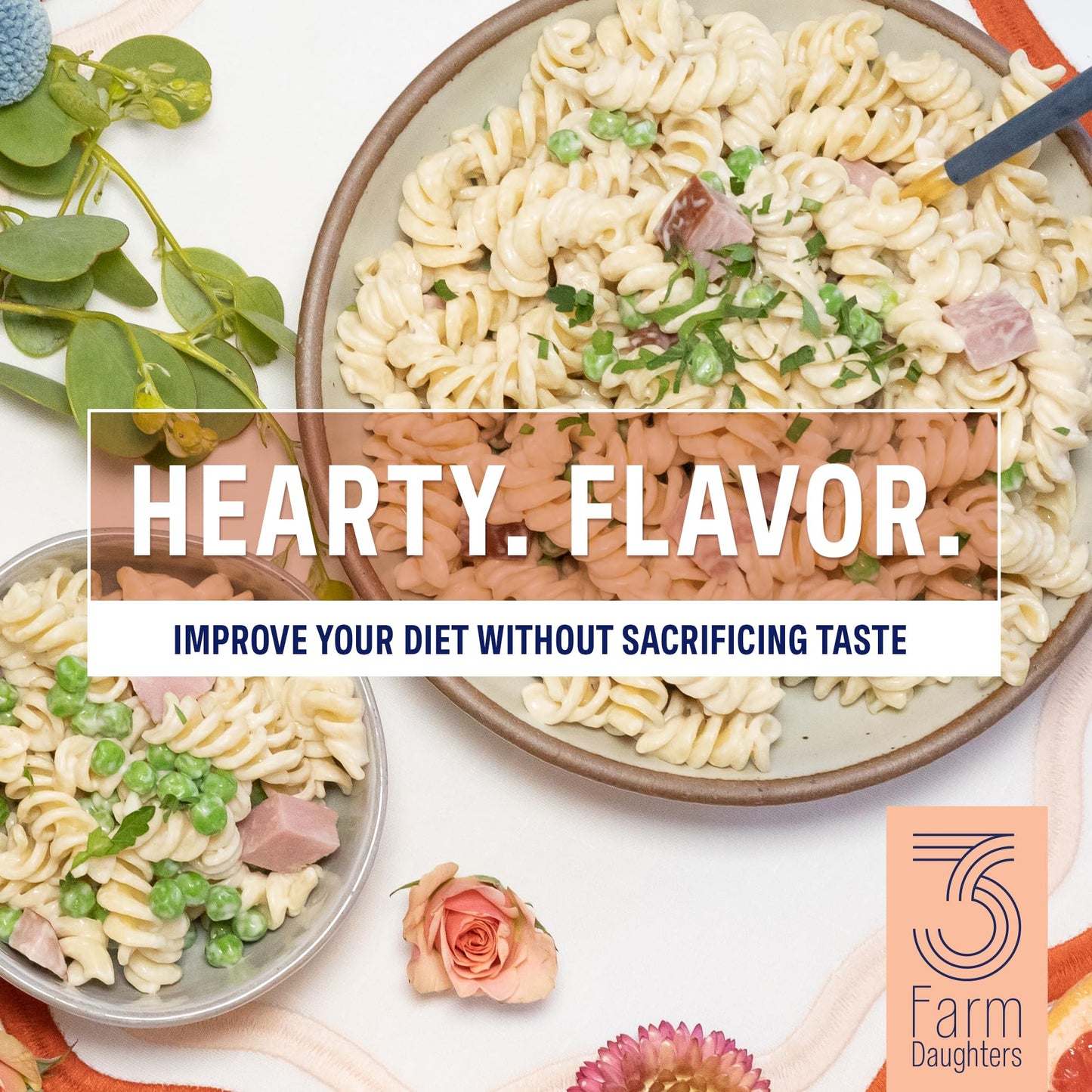 Three Farm Daughters High Fiber Rotini Pasta, Low GI, Non-GMO, 12 oz (8 Pack)