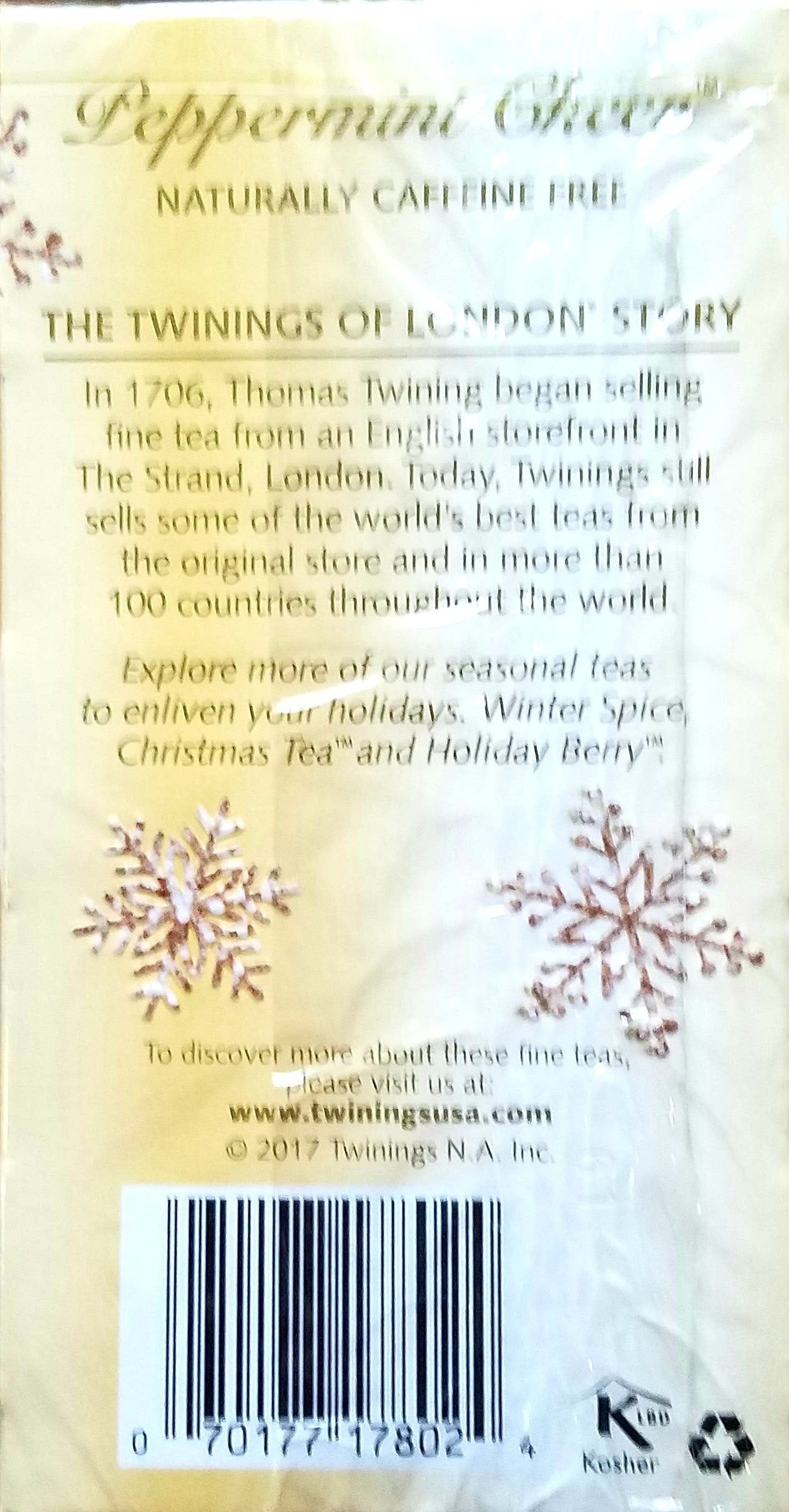 Twinings Of London Holiday Variety Tea Bag Pack, Peppermint Cheer, Holiday Berry, Christmas Tea, Winter Spice, 20 Count (Pack Of