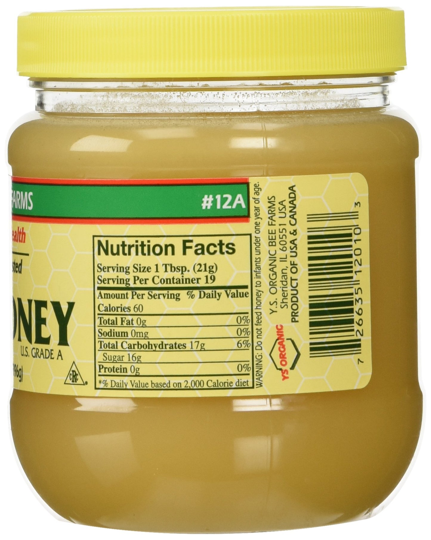 Ys Organic Bee Farms Honey (Raw) 14 Oz. Pack Of 2