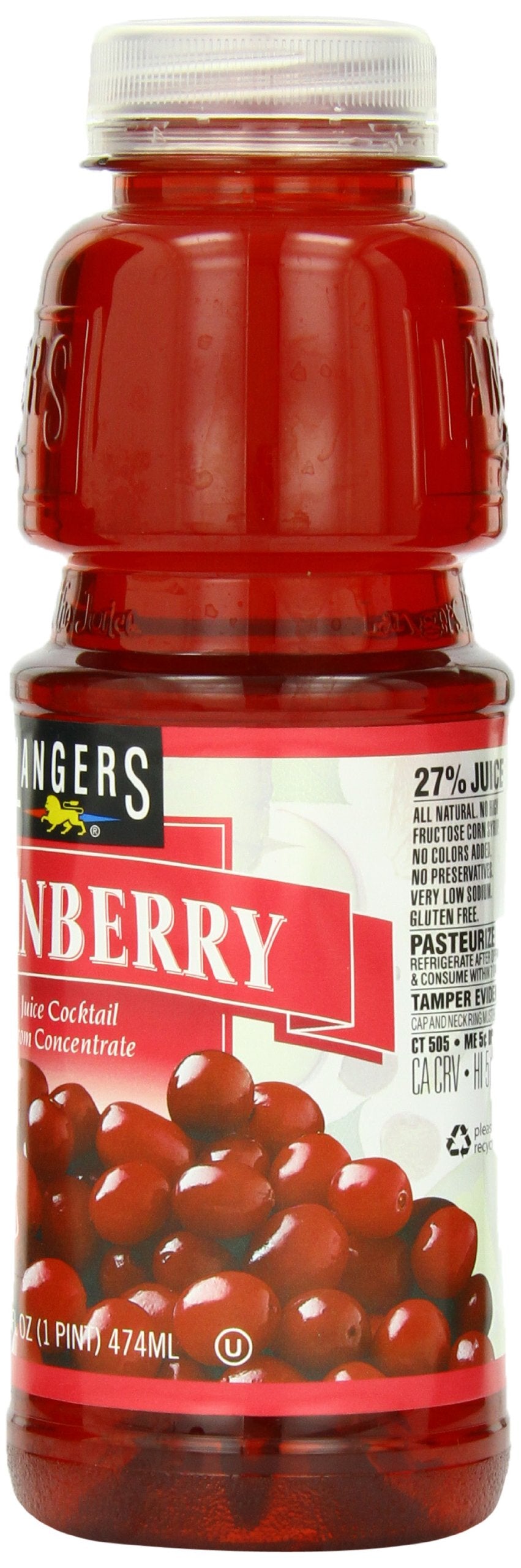 Langers Juice Cocktail Cranberry, 15.2 Fl Oz, Pack of 12