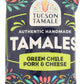 Tucson Tamale Company, Green Chile Pork & Cheese Tamales, 10 Oz (Frozen)
