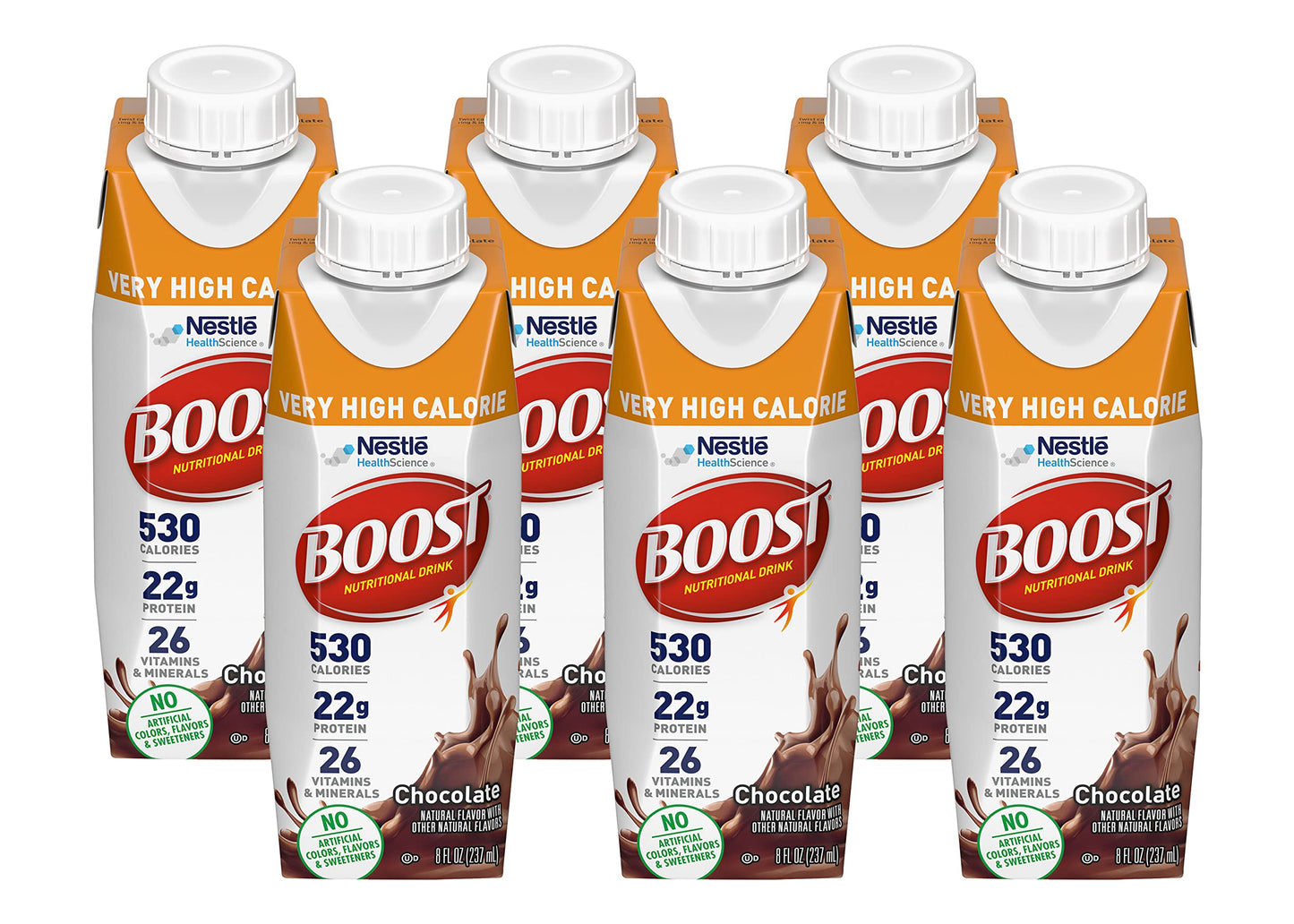 Boost Very High Calorie Nutritional Drink Made With Natural Vanilla Flavor & No Artificial Flavors, Colors & Sweeteners (8 Fl Oz