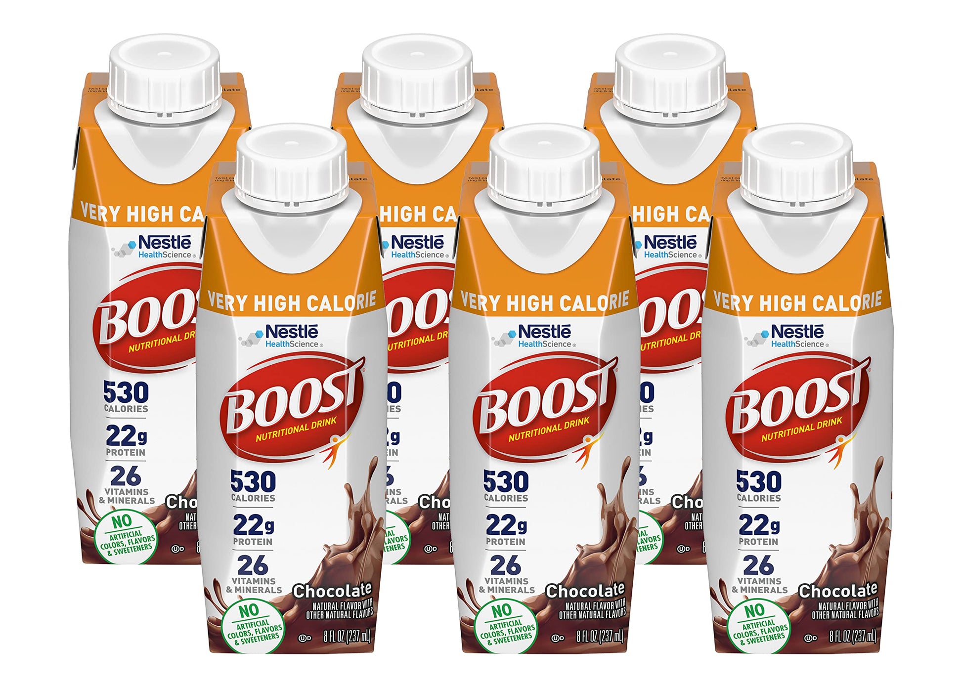 Boost Very High Calorie Nutritional Drink Made With Natural Vanilla Flavor & No Artificial Flavors, Colors & Sweeteners (8 Fl Oz