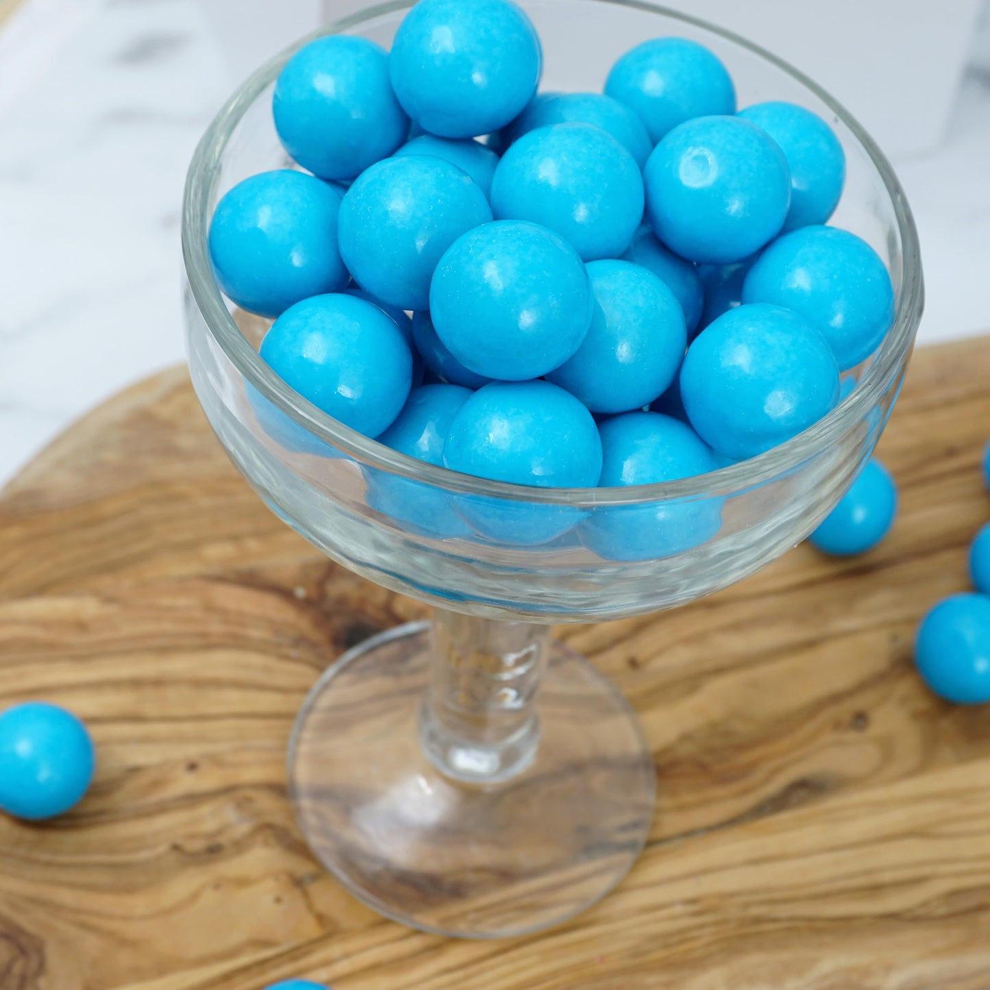 Blue Gumballs 1 Inch Gumballs, 2 Pound Bulk Bag (Approx. 110 Pieces), Blue Candy, Gumballs 1 Inch Blue, The Hampton Popcorn & Ca