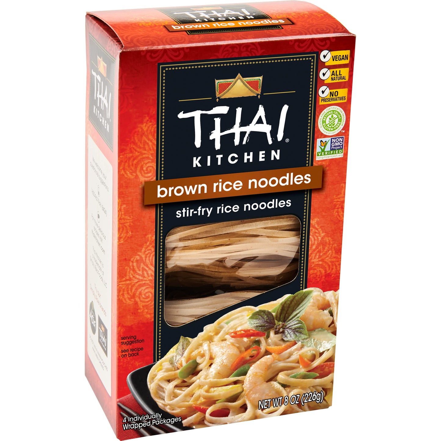 Thai Kitchen Gluten Free Brown Rice Noodles, 8 oz (Pack of 6)