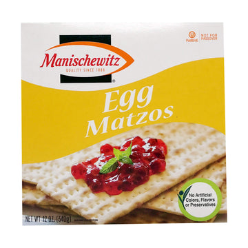 Manischewitz Matzo Cracker, Egg, 12 Ounce