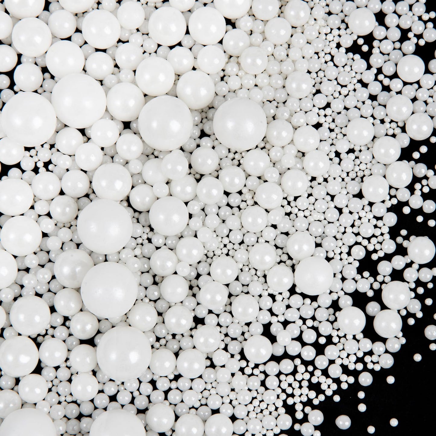 Sprinkles, White Pearl Sprinkles, 130g/4.6oz Edible Pearls for Cake Decorating, Sugar Pearls Candy Baking Decorations, Cupcake C