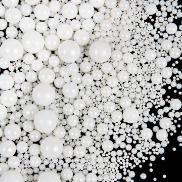 Sprinkles, White Pearl Sprinkles, 130g/4.6oz Edible Pearls for Cake Decorating, Sugar Pearls Candy Baking Decorations, Cupcake C