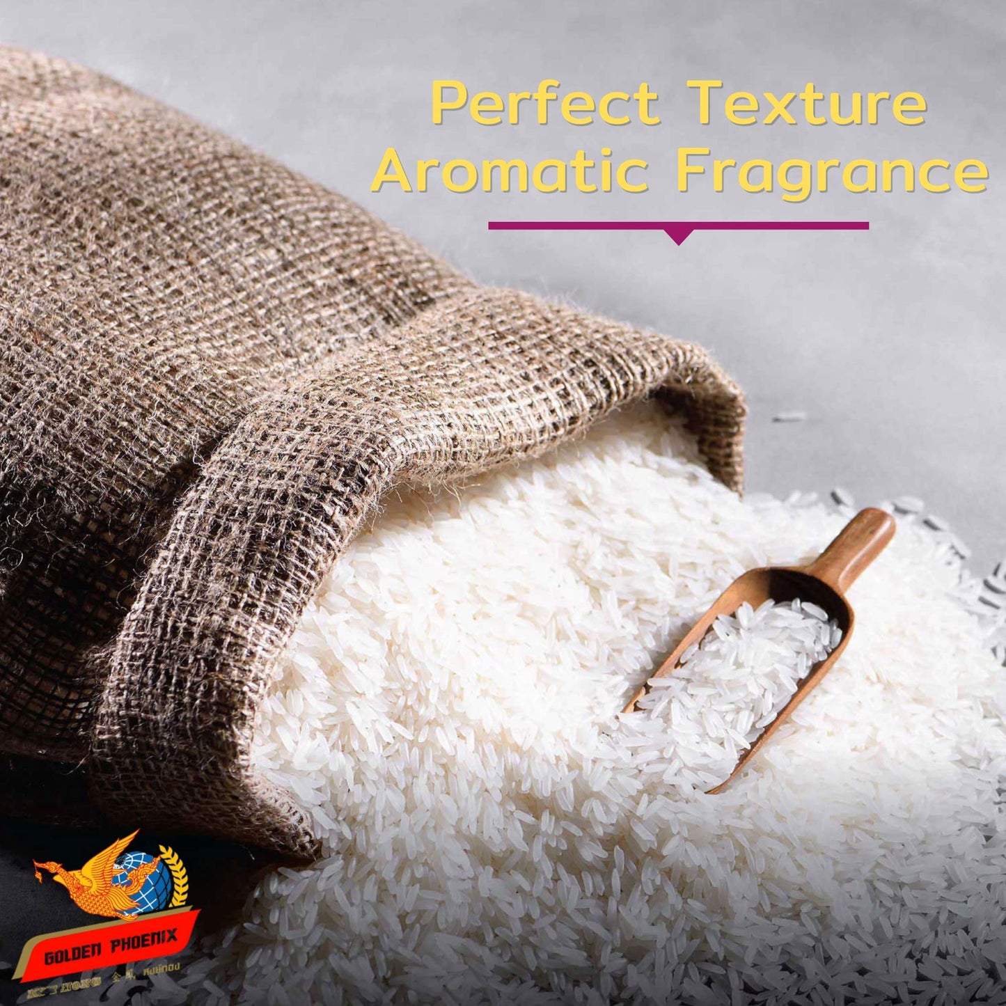 PONLEE Golden Phoenix Pure Jasmine Rice, 100% Thai, 10 Pound Pack
