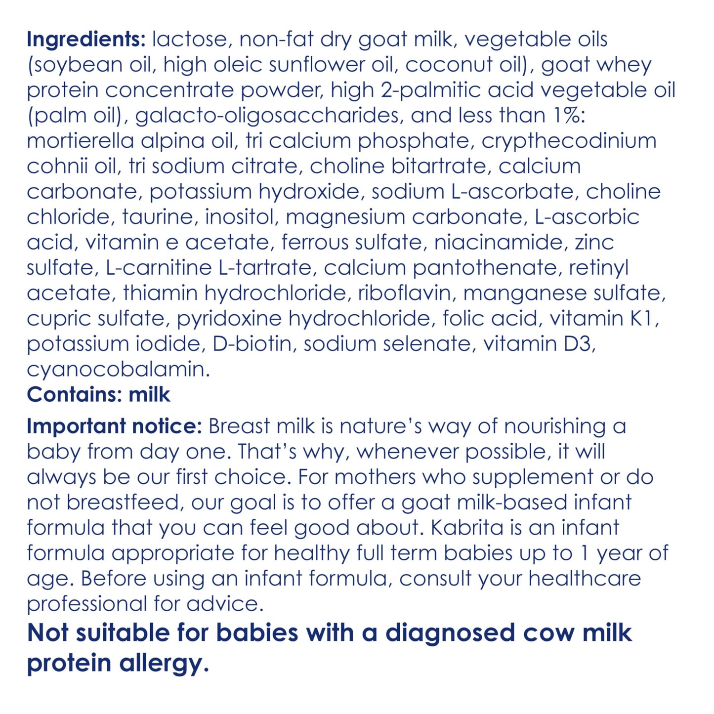 Kabrita Goat Milk-Based Infant Formula Powder With Iron, Dha, Ara & Prebiotics, For Infants 0–12 Months, Non-Gmo, 28 Oz (Pack Of 2)