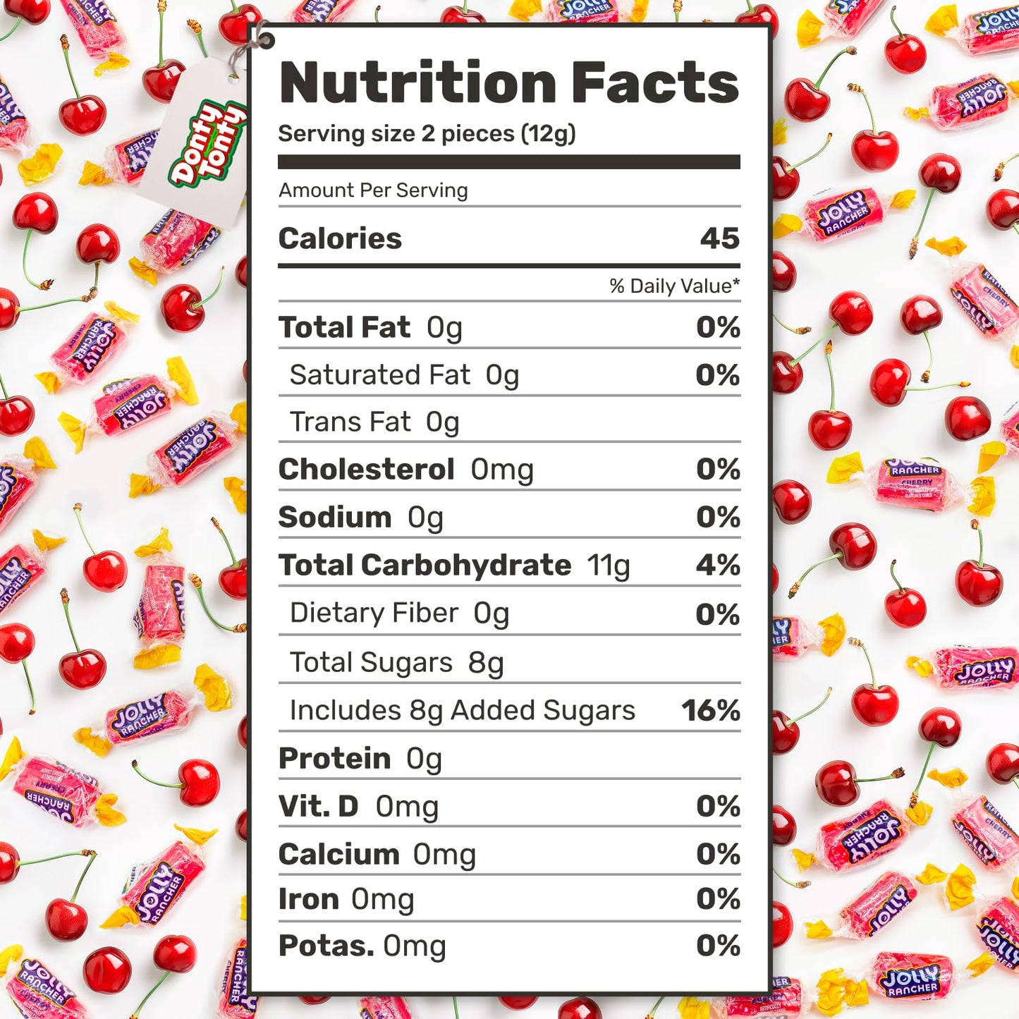 CHERRY JOLLY RANCHER Hard Candy Original Flavor 2 lb - Bulk Bag  Individually Wrapped (148 Pieces)