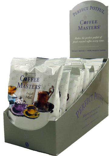 Coffee Masters Perfect Potful Caramel Kiss Ground Coffee, 1.5-Ounce Packets (Pack Of 12)