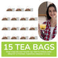 BREWIX Holy Basil Tea Bags, Caffeine Free Herbal Tea with Tulsi and Chamomile, 15 Pyramid Tea Bags, 1 Count