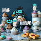 Ercadio 24 Pack Happy Halloween Cupcake Toppers Glitter Little Boo Cupcake Picks Ghost Pumpkin Cupcake Picks For Baby Shower Bir