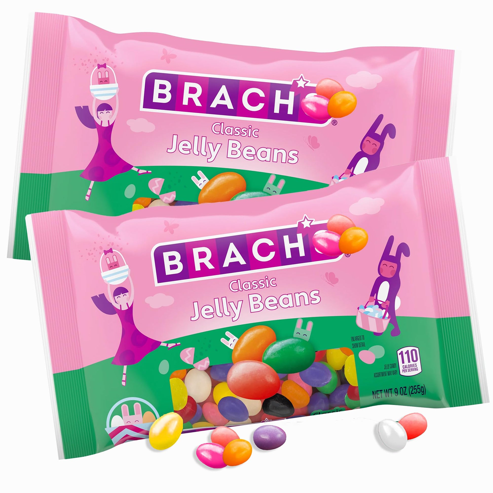Brach Assored Classic Jelly Beans 2 Pack - Fruity Flavored JellyBeans For Parties, Candy Buffet, Snacks and Treats - 9oz Bags