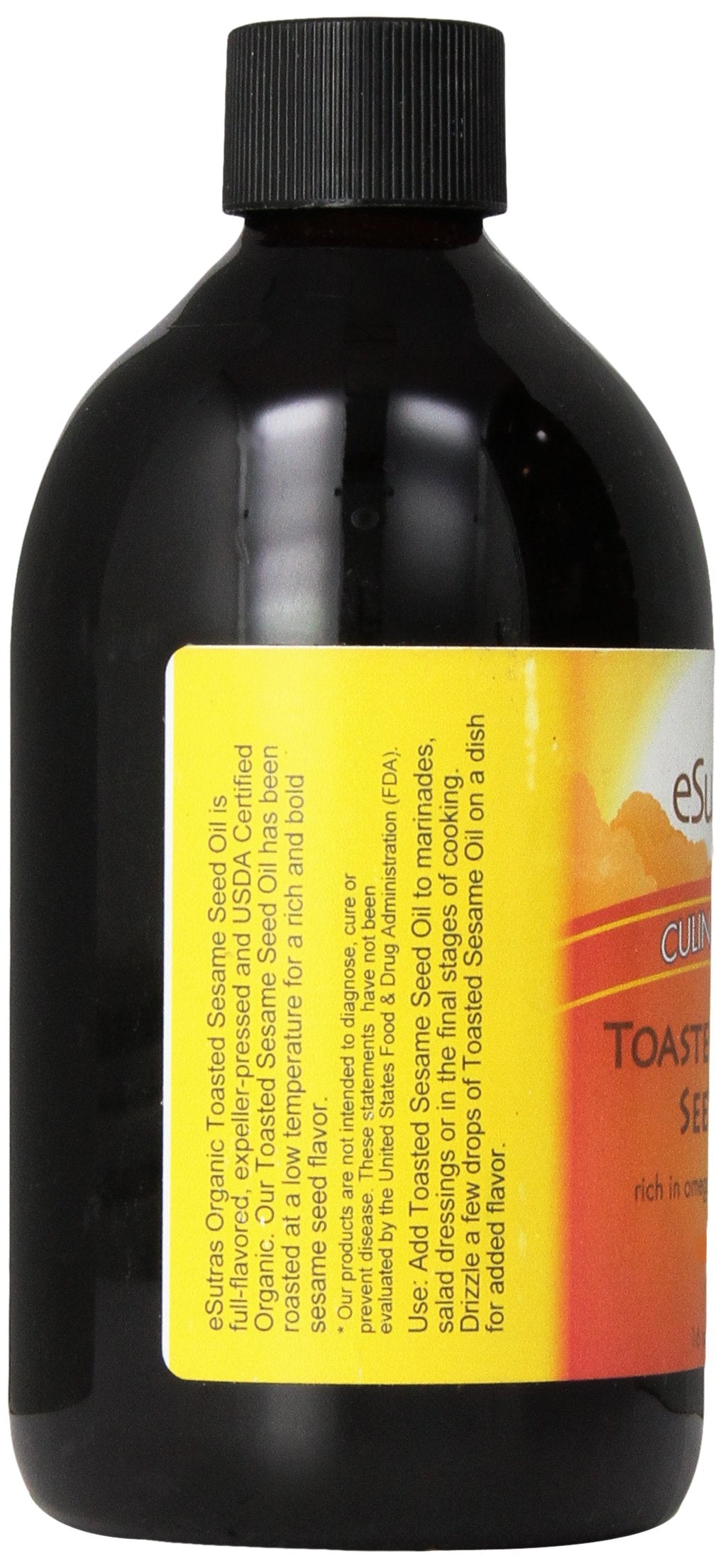 eSutras Organics Toasted Sesame Oil, Organic, 16 Oz, Great for Stir Fry, Curries, Marinade