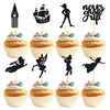 Gyufise 24 Pack Never Grow Up Cupcake Toppers Star Glitter Neverland P Pan Cupcake Picks Night Fairy Tales Elf Girl Cake Decorat