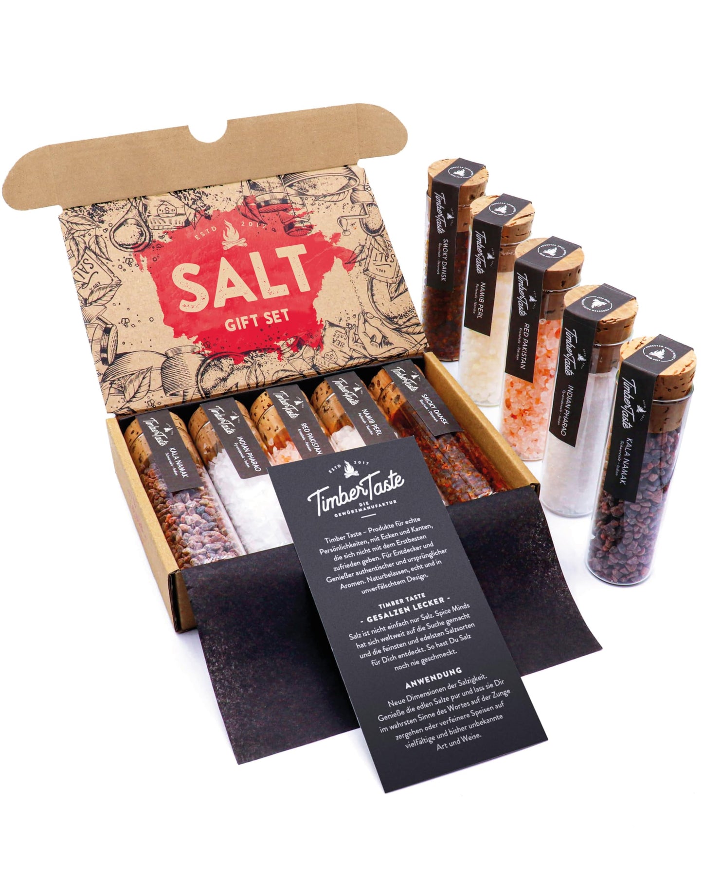Gourmet Salt Mens Gifts - 5 Unique Salts - Stocking Stuffers For Men  Spices And Seasonings Sets For Cooking  Food Gifts For Men & Women  Seasoning Gift Set  Cooking Gifts For Men  Gift Sets For Mens