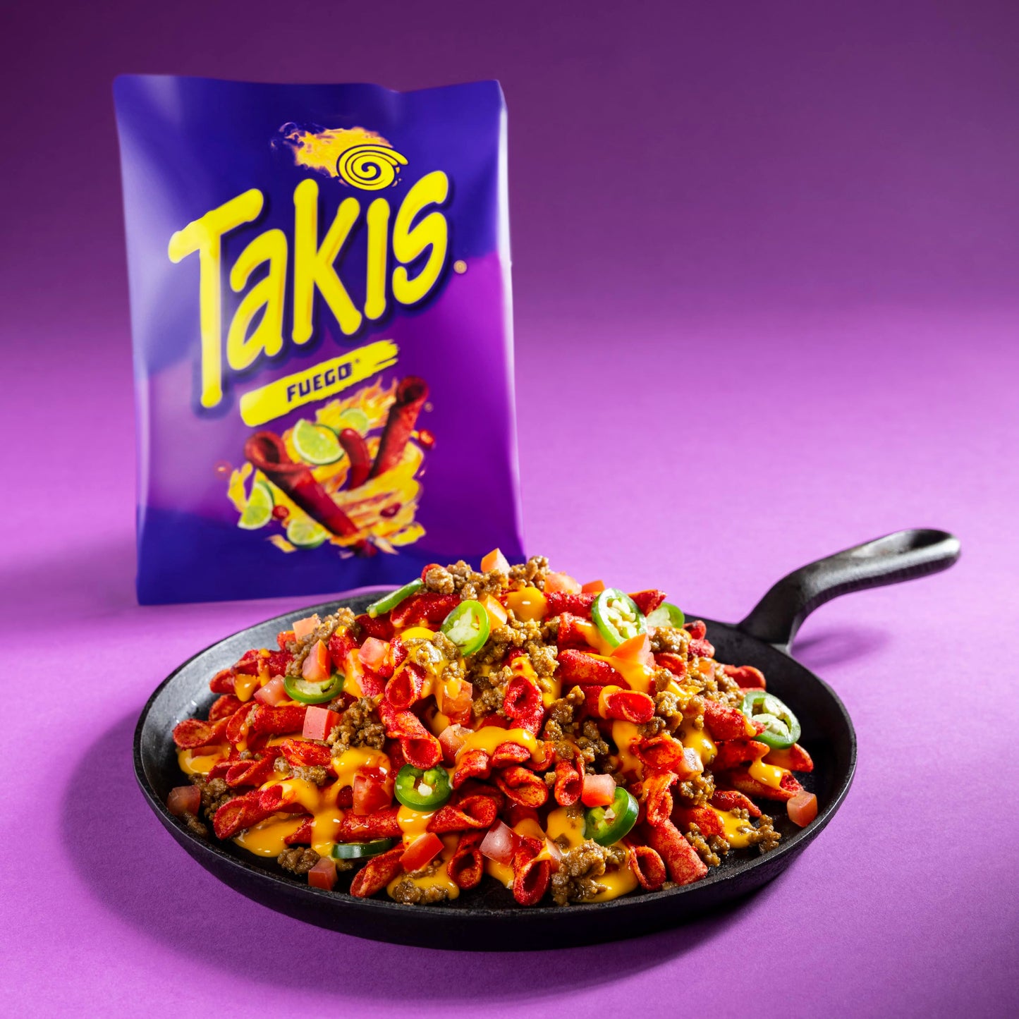 Takis Fuego Rolled Tortilla Chips, Hot Chili Pepper & Lime, 17 oz Fiesta Size Bag