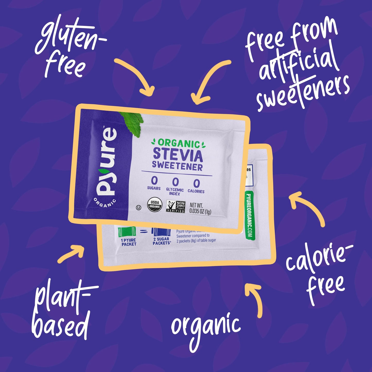 Pyure Brand Organic Stevia Granular Sweetener - Case of 6 - 1.41 OZ(D0102HX7IF7.)