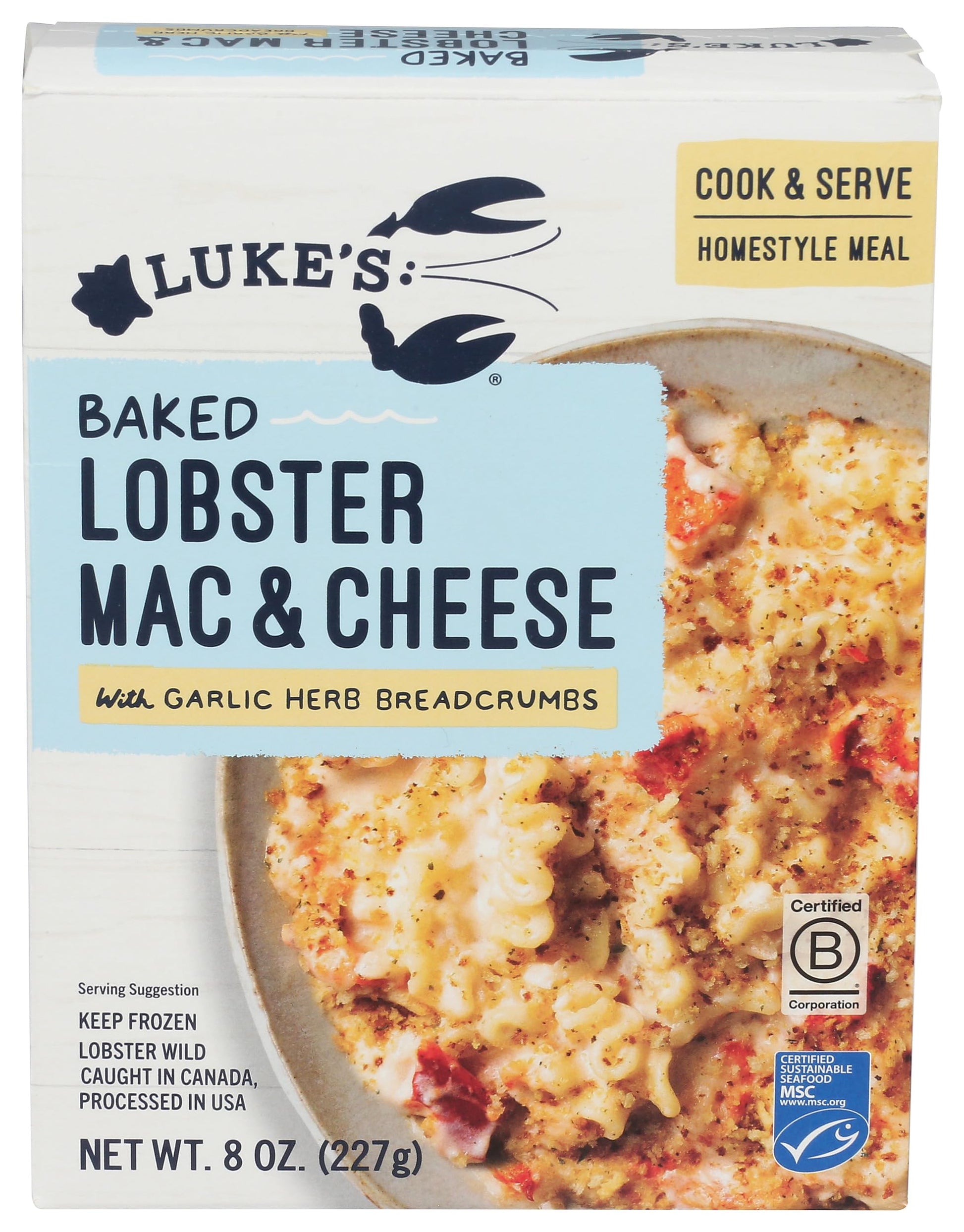 Lukes Lobster Lobster Mac & Cheese, 8 Oz