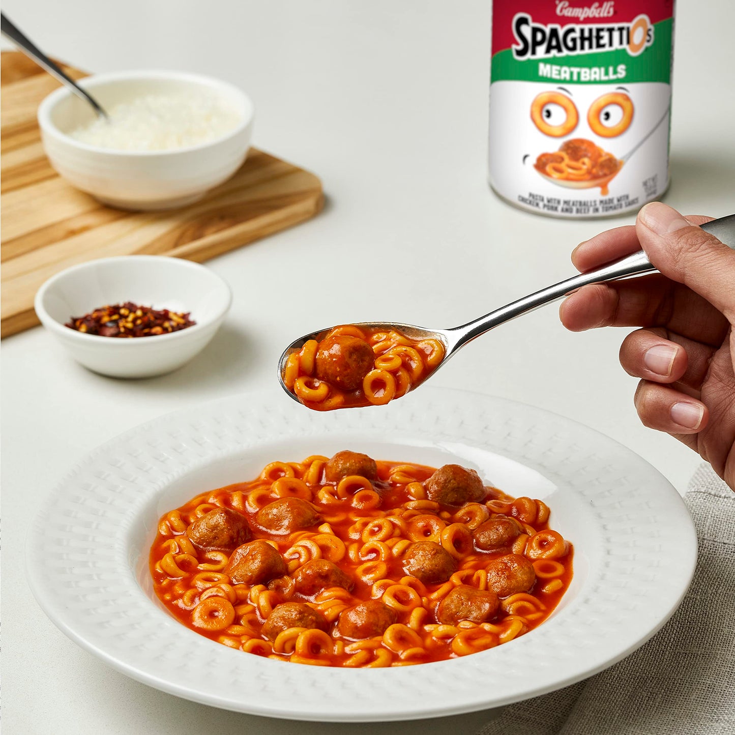 Spaghettios Canned Pasta With Meatballs, 15.6 Oz Can (Pack Of 12)
