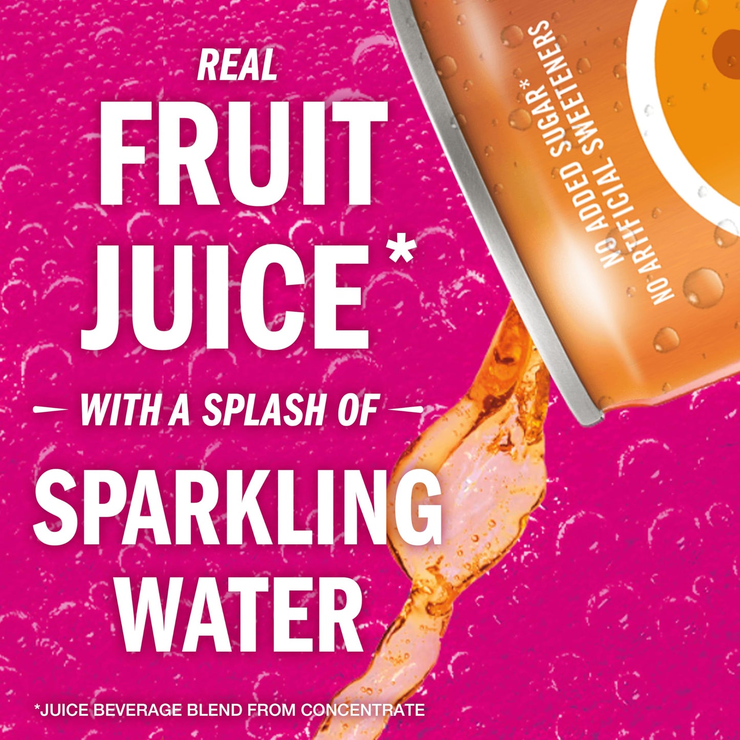 IZZE Sparkling Water Juice Beverage, Clementine, No Sugar Added, 8.4 Fl Oz, 24 Cans
