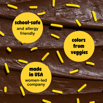 Sunny Yellow Softies Natural Sprinkles By Supernatural, Made In Usa, No Artificial Dyes, Soy Free, Gluten Free, Vegan, 3Oz